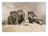 Ruins of the Temple of Kom-Ombo, Upper Egypt reproduction procédé giclée par David Roberts