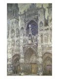 Rouen Cathedral (The Portal, Gray Weather) reproduction procédé giclée par Claude Monet