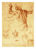 Anatomy Sketches (Libyan Sibyl) Giclée-tryk af Michelangelo Buonarroti