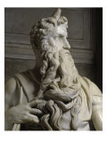 Moses (Detail of Face) reproduction procédé giclée par Michelangelo Buonarroti 