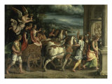The Triumph of Titus and Vespasian reproduction procédé giclée par Giulio Romano
