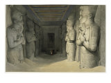 Interior of the Great Temple of Abu Simbel, Nubia reproduction procédé giclée par David Roberts