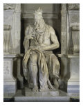 Moses (Full Frontal View) reproduction procédé giclée par Michelangelo Buonarroti 