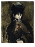 Jeune Femme Voilee-Portrait De Berthe Morisot Lámina giclée por Édouard Manet