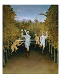 Joueurs de football américain reproduction procédé giclée par Henri Rousseau