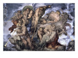 The, Detail Last Judgement reproduction procédé giclée par Michelangelo Buonarroti 