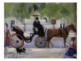 Central Park Carriage Giclee Print by George B. Luks