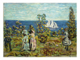 Viewing the Sailboats Giclee Print by Maurice Brazil Prendergast