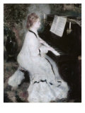 At the Piano reproduction procédé giclée par Pierre-Auguste Renoir