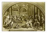 Constantine Presents Rome to Pope Sylvester I Giclee Print by Raphael 