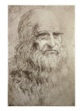 Self-Portrait in Old Age reproduction procédé giclée par Leonardo da Vinci 
