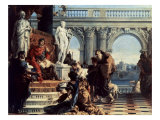 Maecenas Presents the Arts to Augustus Giclee Print by Giovanni Battista Tiepolo