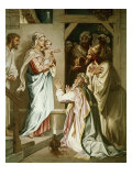 Adoration of the Magi (stained glass) reproduction procédé giclée par Heinrich Hofmann