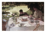 Lunch in the Garden Giclée-Druck von Giuseppe De Nittis