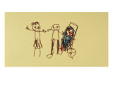 Couple with Baby in Carriage Giclee Print Couple with Baby in Carriage Giclee Print