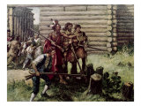 Fort Dummer in Vermont: Impending Indian Attack Giclee Print