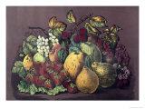 Fruits d'été reproduction procédé giclée par Currier & Ives 