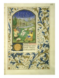 Book of Hours: Annunciation to the Shepherds reproduction procédé giclée par Simon Marmion