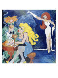 Little Club/ Lotta Curves Giclee-trykk av Gina Bernardini