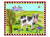Cow on the Pasture Giclee Print by Helen Lurye