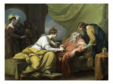 The Meeting of Lear and Cordelia reproduction procédé giclée par Benjamin West