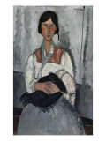 Gypsy Woman with Baby Giclee Print by Amedeo Modigliani