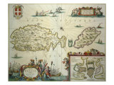 Map of the Mediterranean Sea reproduction procédé giclée par Joan Blaeu