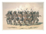 La Danse des ours reproduction procédé giclée par George Catlin