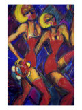 Tambourine Twins Giclee-trykk av Gina Bernardini