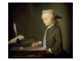 The Boy with a Spinning Top Giclee Print by Jean-Baptiste Simeon Chardin