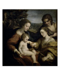 Mystic Marriage of St. Catherine with St. Sebastian Lámina giclée por Correggio