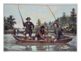 Catching a Trout Giclee Print by Currier & Ives 