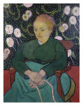 Woman Rocking a Cradle Reproduction procédé giclée par Vincent van Gogh