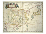 Carte de Chine reproduction procédé giclée par Joan Blaeu