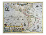 America reproduction procédé giclée par Gerardus Mercator