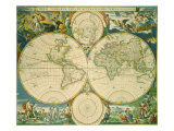 World Map in Novus Atlas Impressão giclée por Nicholas Visscher World Map in Novus Atlas Impressão giclée por Nicholas Visscher