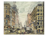 Broadway; from Cortlandt St. and Maidin Lane Giclee Print by Currier & Ives 