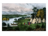 Scenery of the Upper Mississippi Giclee Print by Currier & Ives 