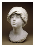 Young Woman Wearing a Headscarf reproduction procédé giclée par Aime Jules Dalou