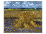 Wheatfield with Sheaves, c.1888 Giclee Print by Vincent van Gogh