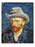 Self Portrait in Grey Felt Hat Lámina giclée por Vincent van Gogh Self Portrait in Grey Felt Hat Lámina giclée por Vincent van Gogh