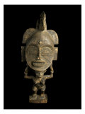 Standing Female Ancestor Figure with 'Kpelie' Mask Giclee Print