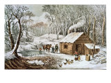 Home in the Wilderness Giclee Print by Currier & Ives Home in the Wilderness Giclee Print by Currier & Ives