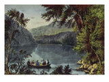Echo Lake White Mountains Giclee Print by Currier & Ives 