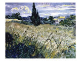 Landscape with Green Corn Giclee Print by Vincent van Gogh