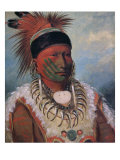 White Cloud, Chief of the Iowas Lámina giclée por George Catlin