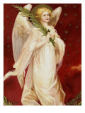 A Bright and Happy Christmas: Angel Lámina giclée