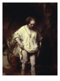 Woman Bathing in a Stream reproduction procédé giclée par Rembrandt van Rijn 