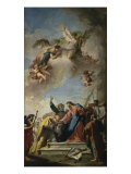 Christ Giving the Keys of Paradise to St. Peter Giclee Print by Giovanni Battista Pittoni