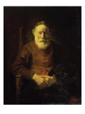 An Old Man in Red reproduction procédé giclée par Rembrandt van Rijn 